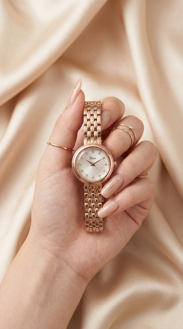 Dior Twinkle Rose Gold White Dial Women Watch