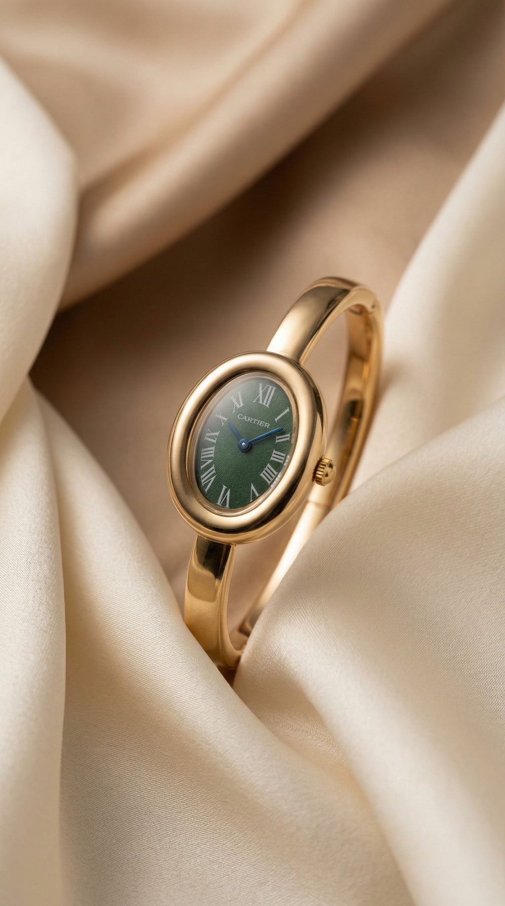 The Gilded Cartier Bangle Women Watch - Green