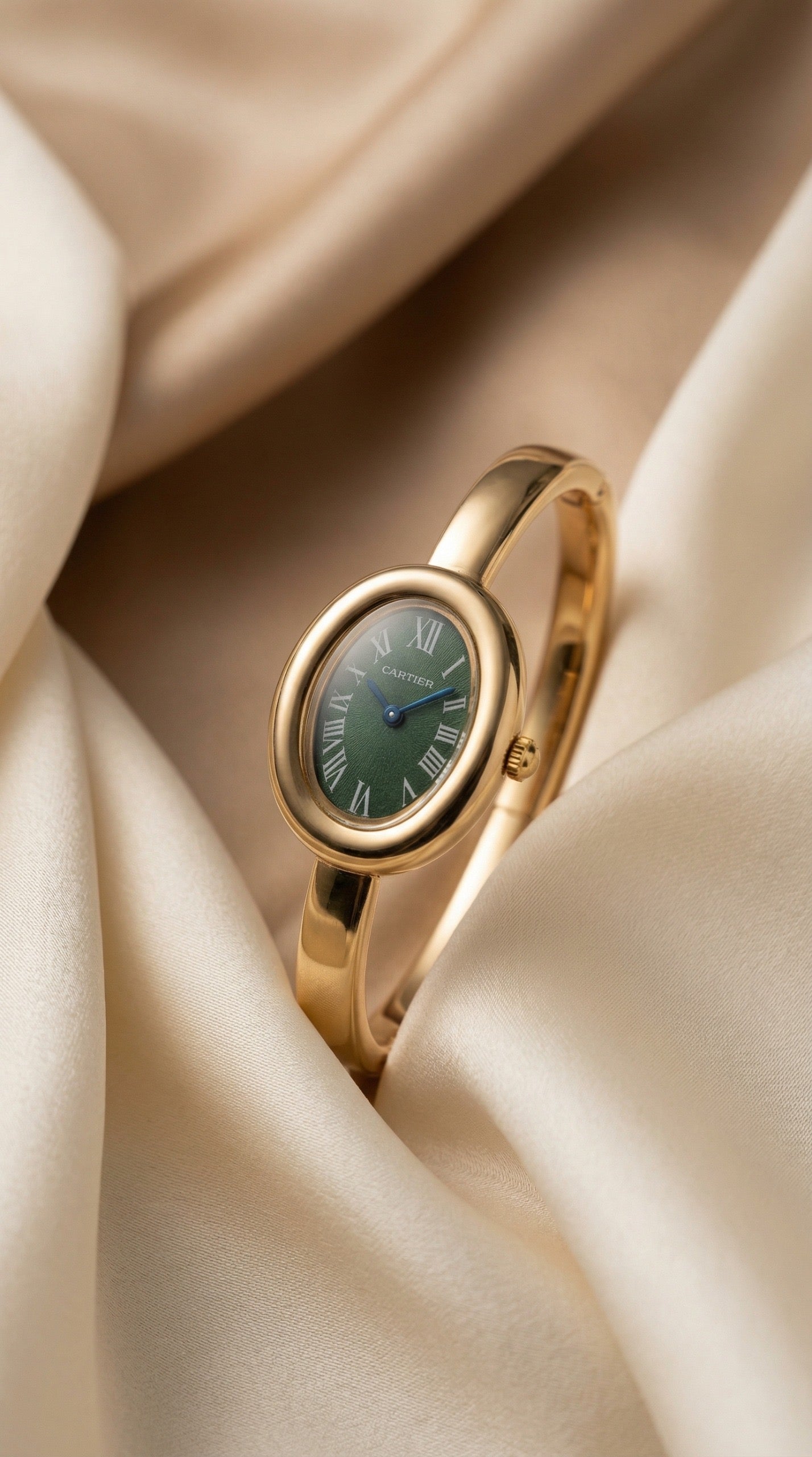 The Gilded Cartier Bangle Women Watch - Green