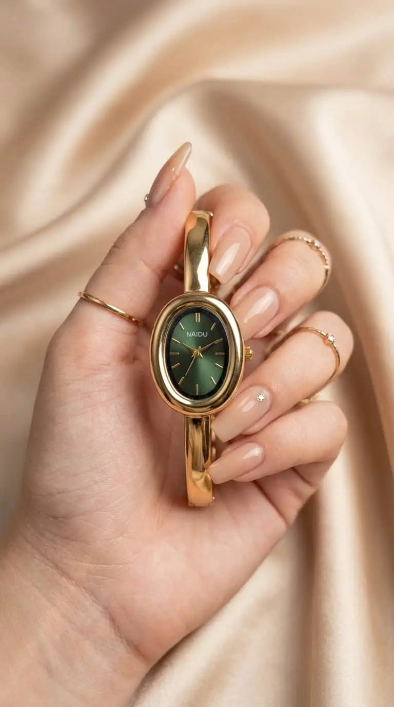 The Gilded Naidu Bangle Women Watch - Green