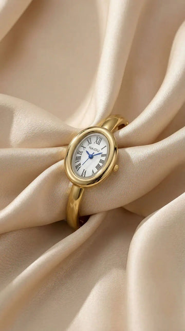 The Gilded Naidu Bangle Women Watch - White