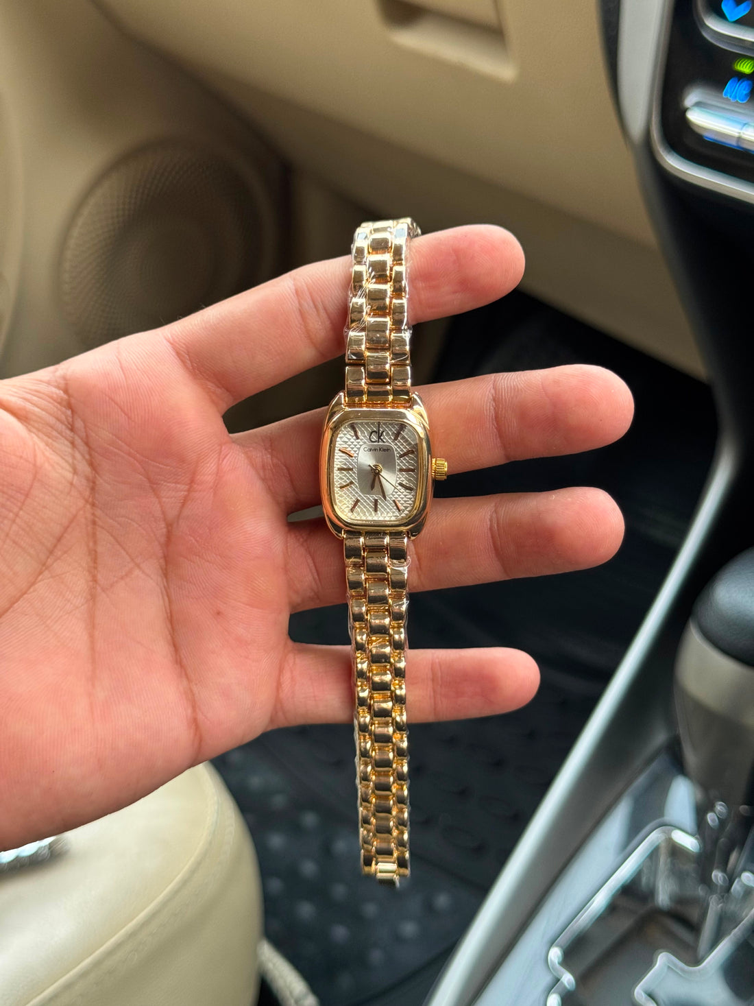 CK Square Golden Minimalist  Women Watch