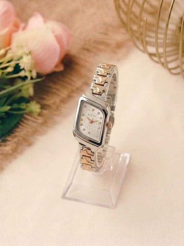 Gucci Whispering Rose Gold Two Tone White Dial Women Watch