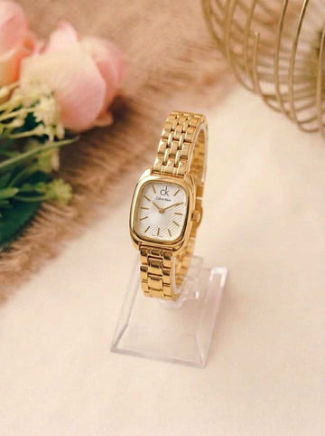 CK Square Golden Minimalist  Women Watch