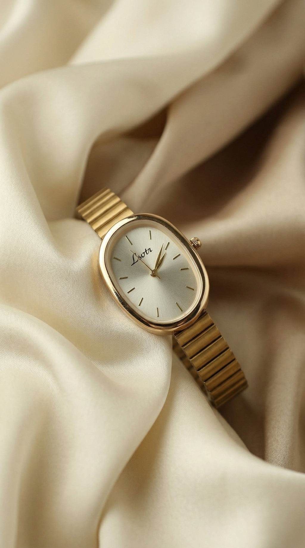 Lsotr Oval Golden Women Watch