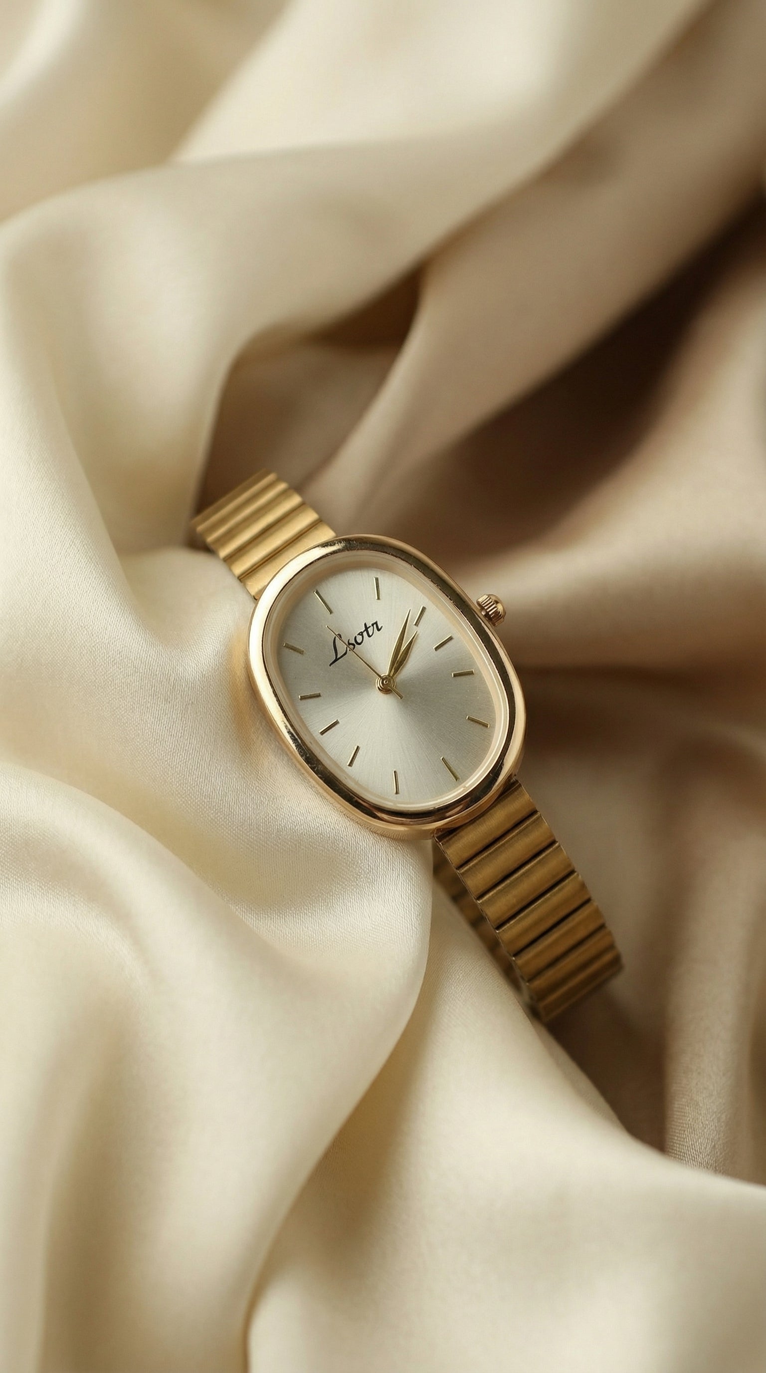 Lsotr Oval Golden Women Watch
