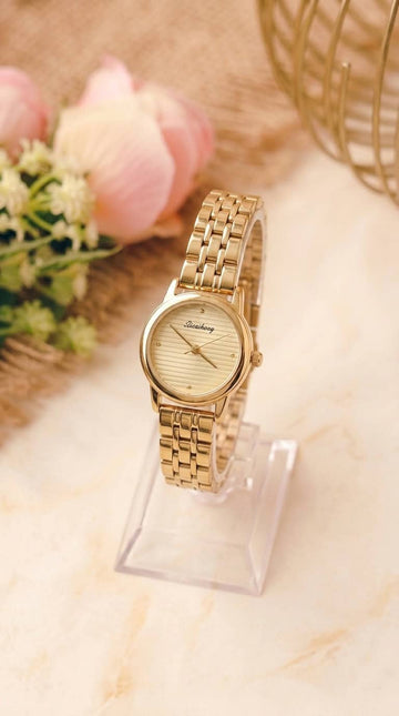 The Orchid Golden Women Watch - Golden Dial