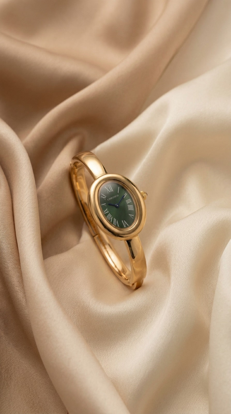 The Gilded Cartier Bangle Women Watch - Green