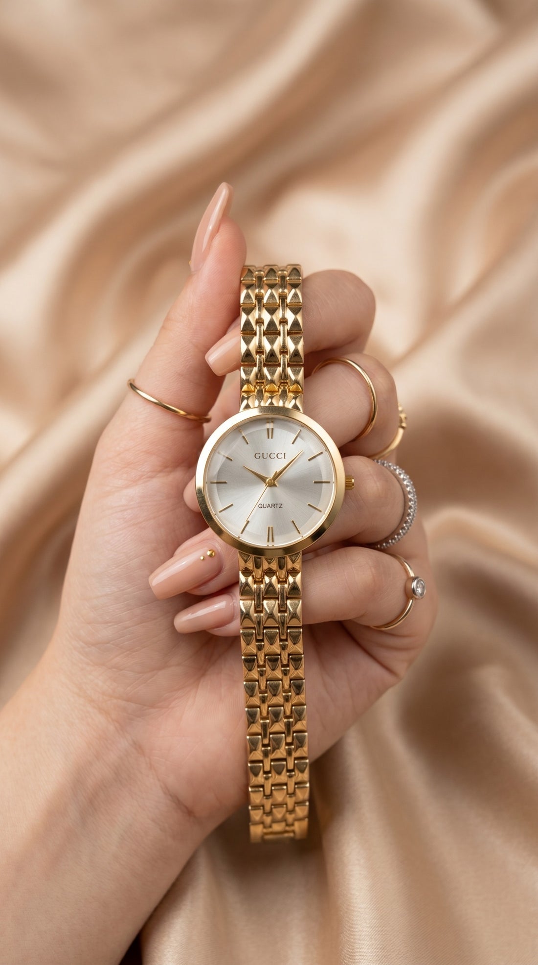 Gucci Prestige Quartz Golden Women Watch