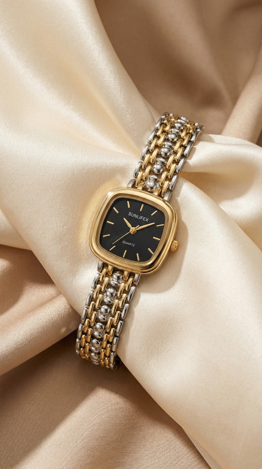 The Sunlifex Sparkle Women Watch - Black Dial