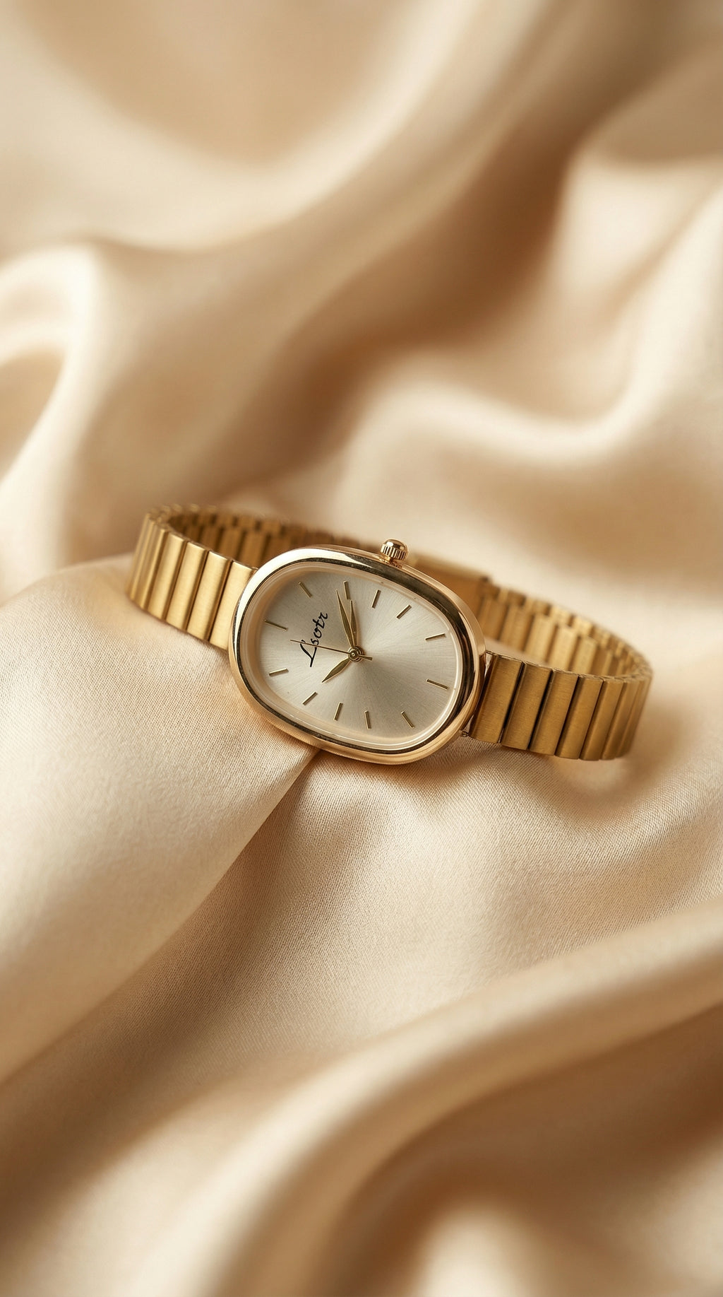 Lsotr Oval Golden Women Watch