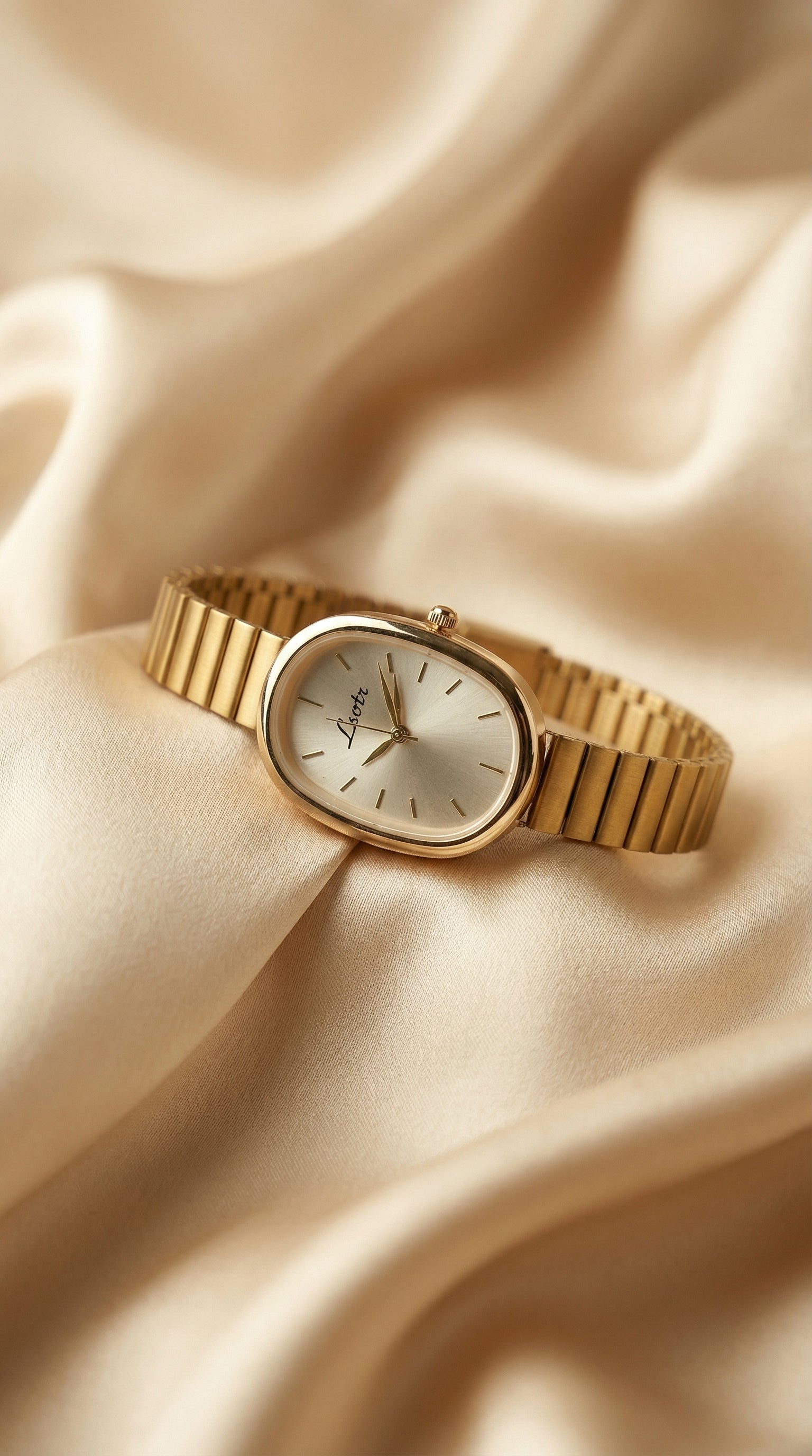 Lsotr Oval Golden Women Watch