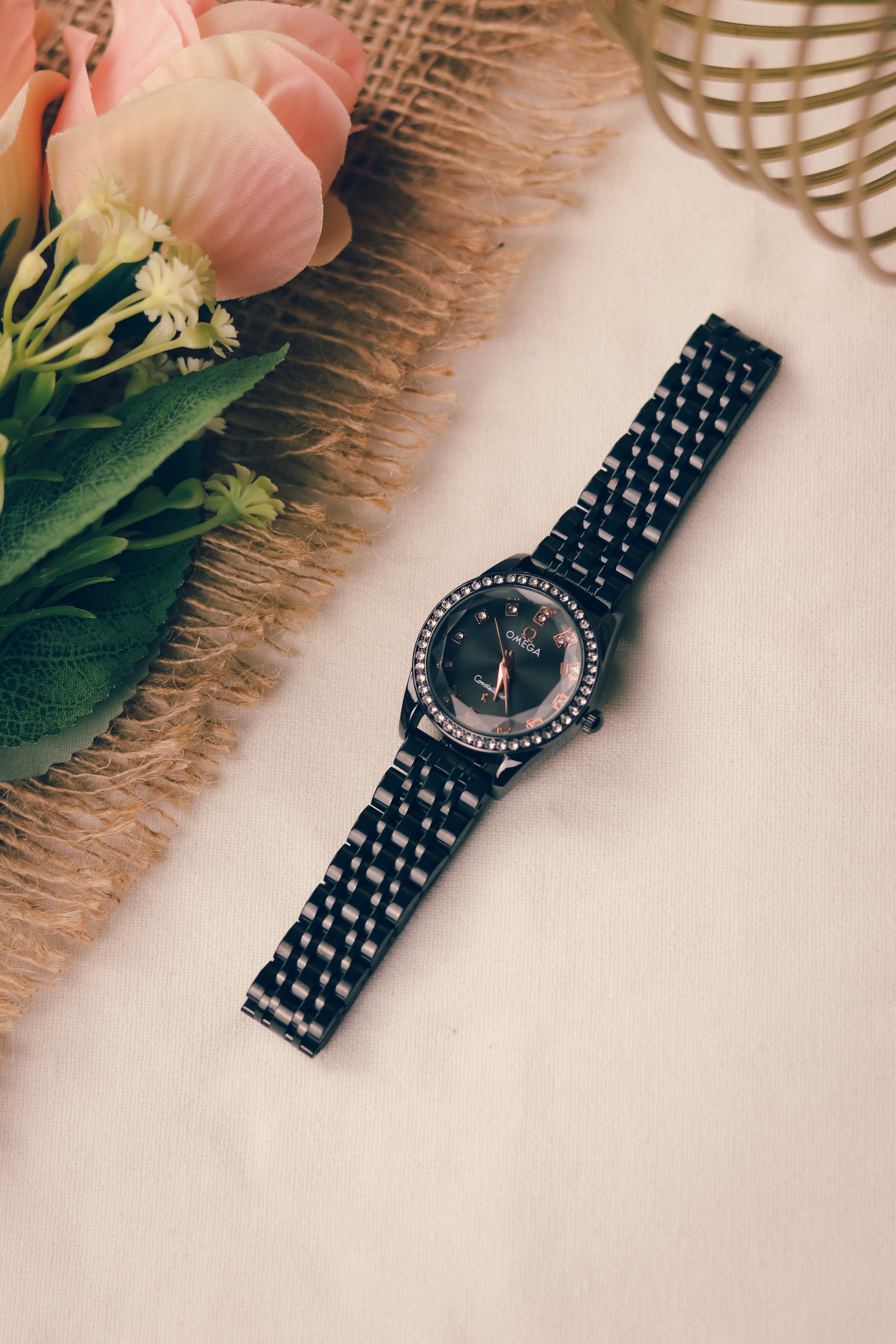 Omega Black Pearl Women Watch