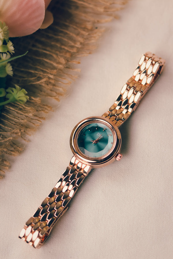 Dior Twinkle Rose Gold Tiffany Dial Women Watch