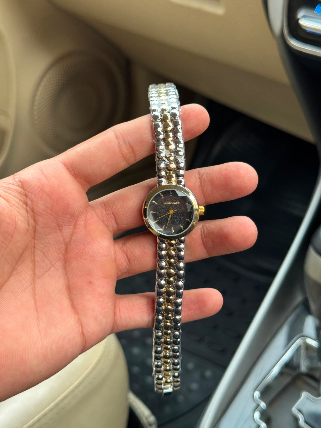 MK Darci Two Tone Women Watch - Black Dial
