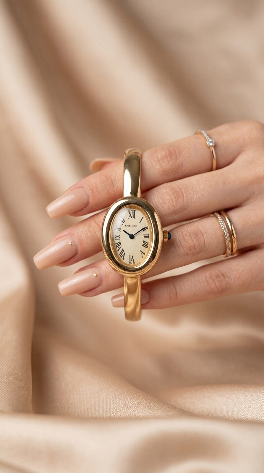 The Gilded Cartier Bangle Women Watch - Golden