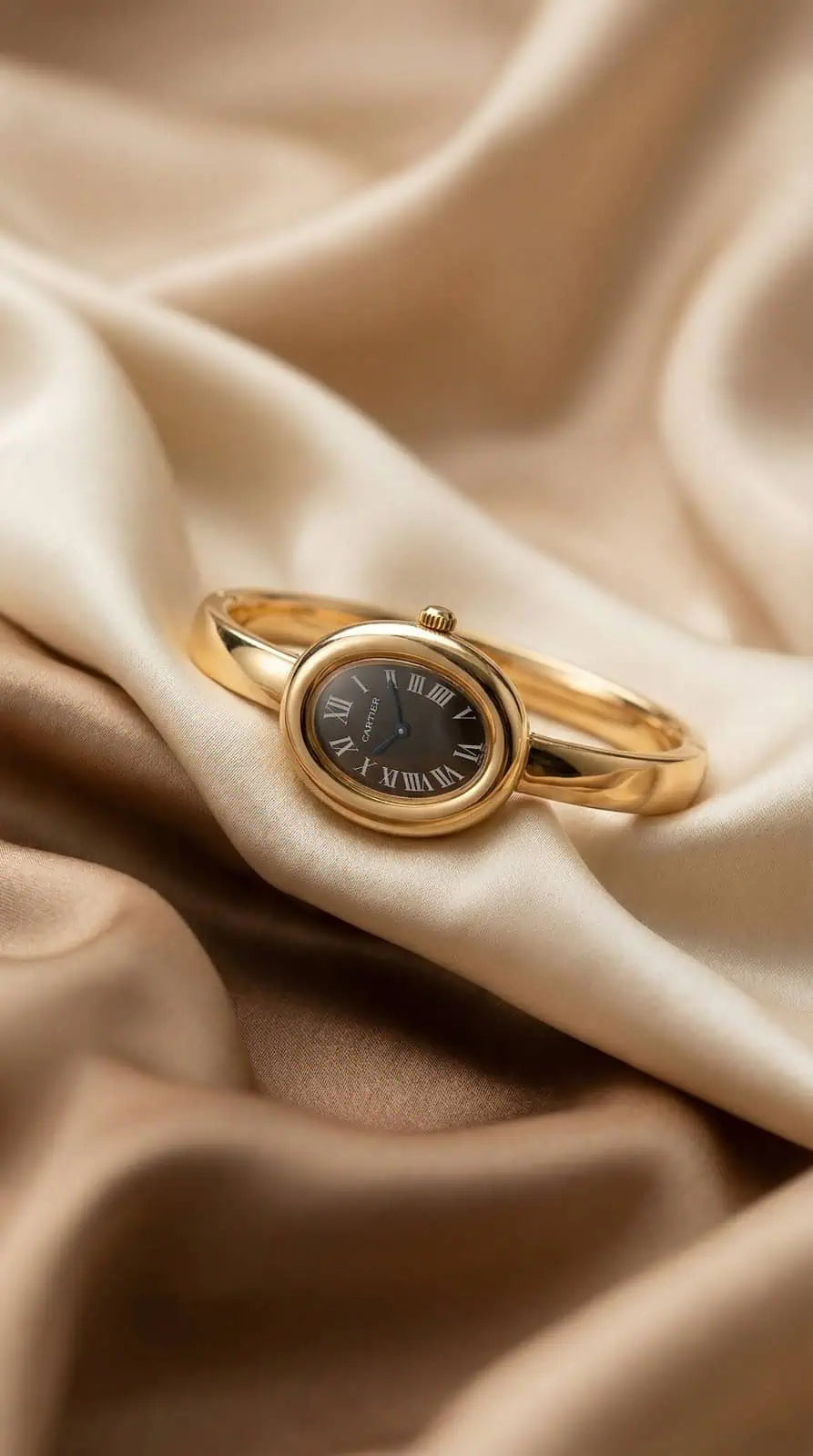 The Gilded Cartier Bangle Women Watch - Black