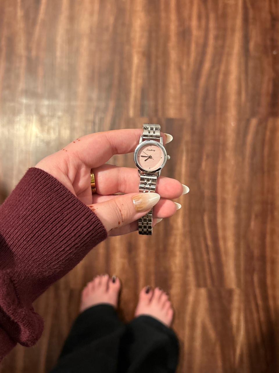 The Orchid Silver Women Watch - Pink Dial