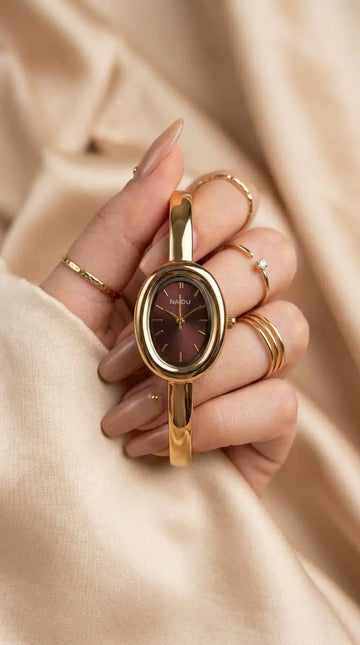 The Gilded Naidu Bangle Women Watch - Maroon