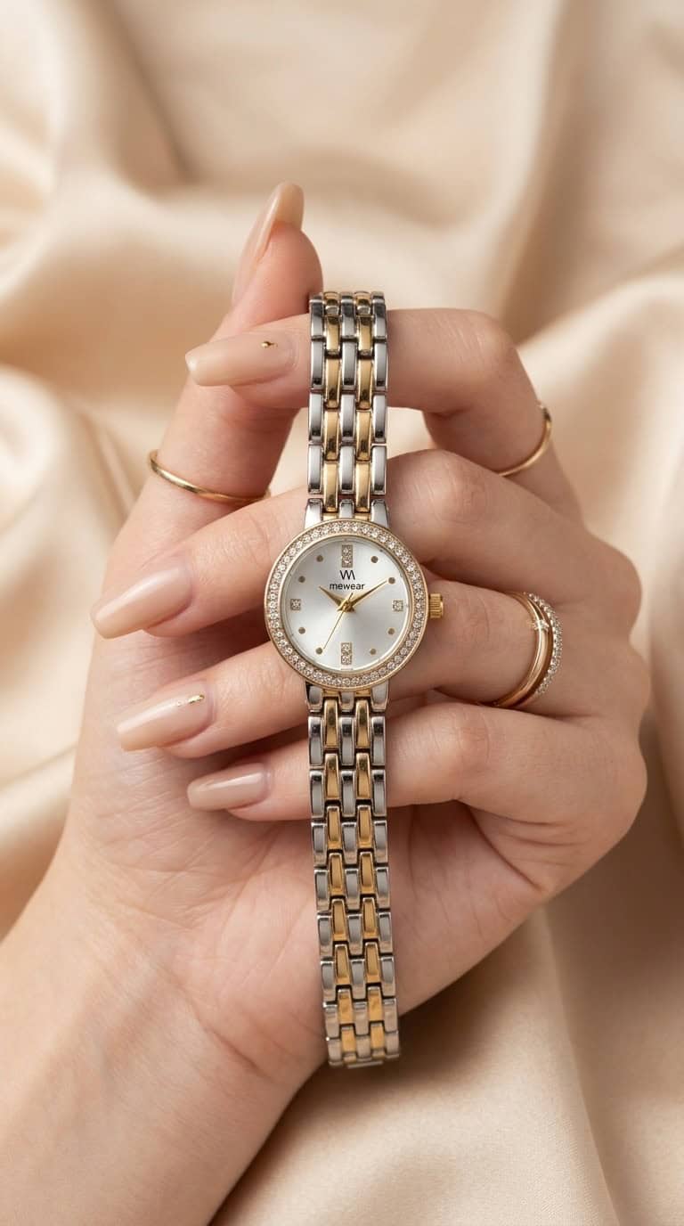 MW Two Tone Empress Women Watch - White Dial