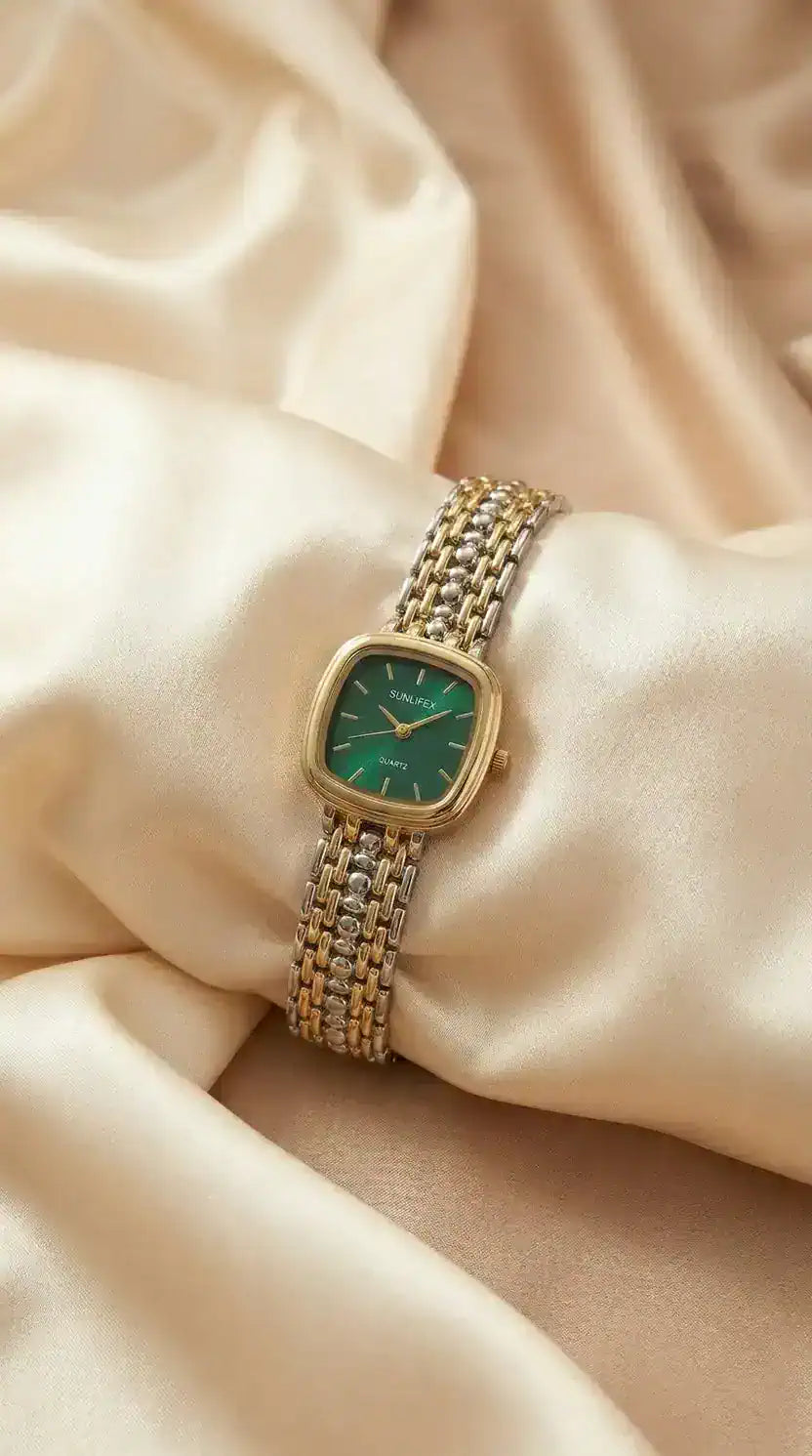 The Sunlifex Sparkle Women Watch - Green Dial
