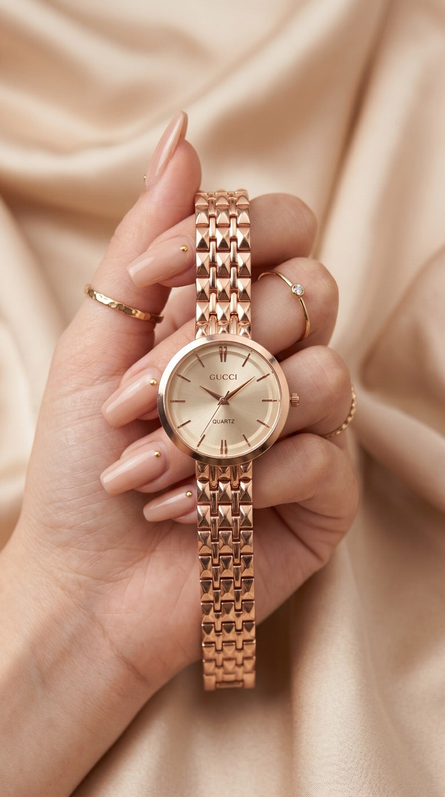 Gucci Prestige Quartz Rose Gold Women Watch