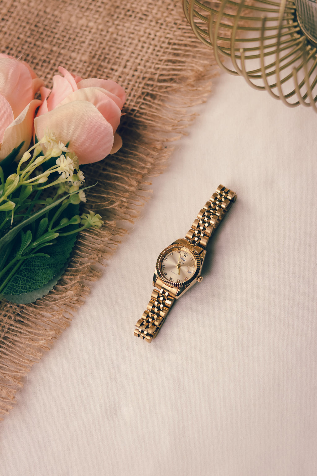 Rolex Day-Date Sunburst Dial Women Watch