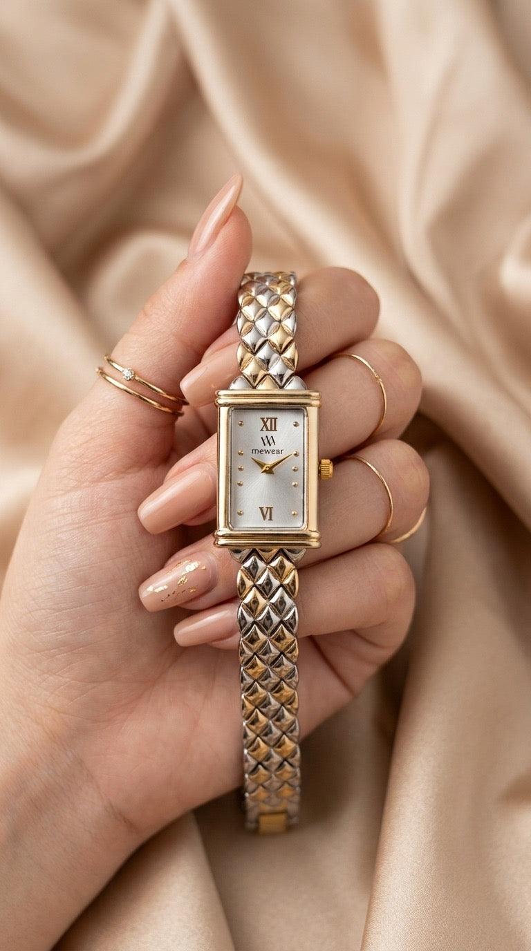 MW Square Aura Two-Tone Women Watch