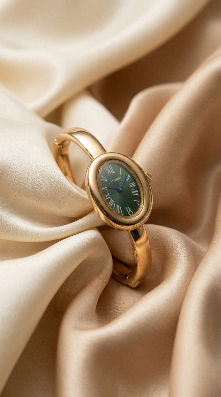 The Gilded Cartier Bangle Women Watch - Green