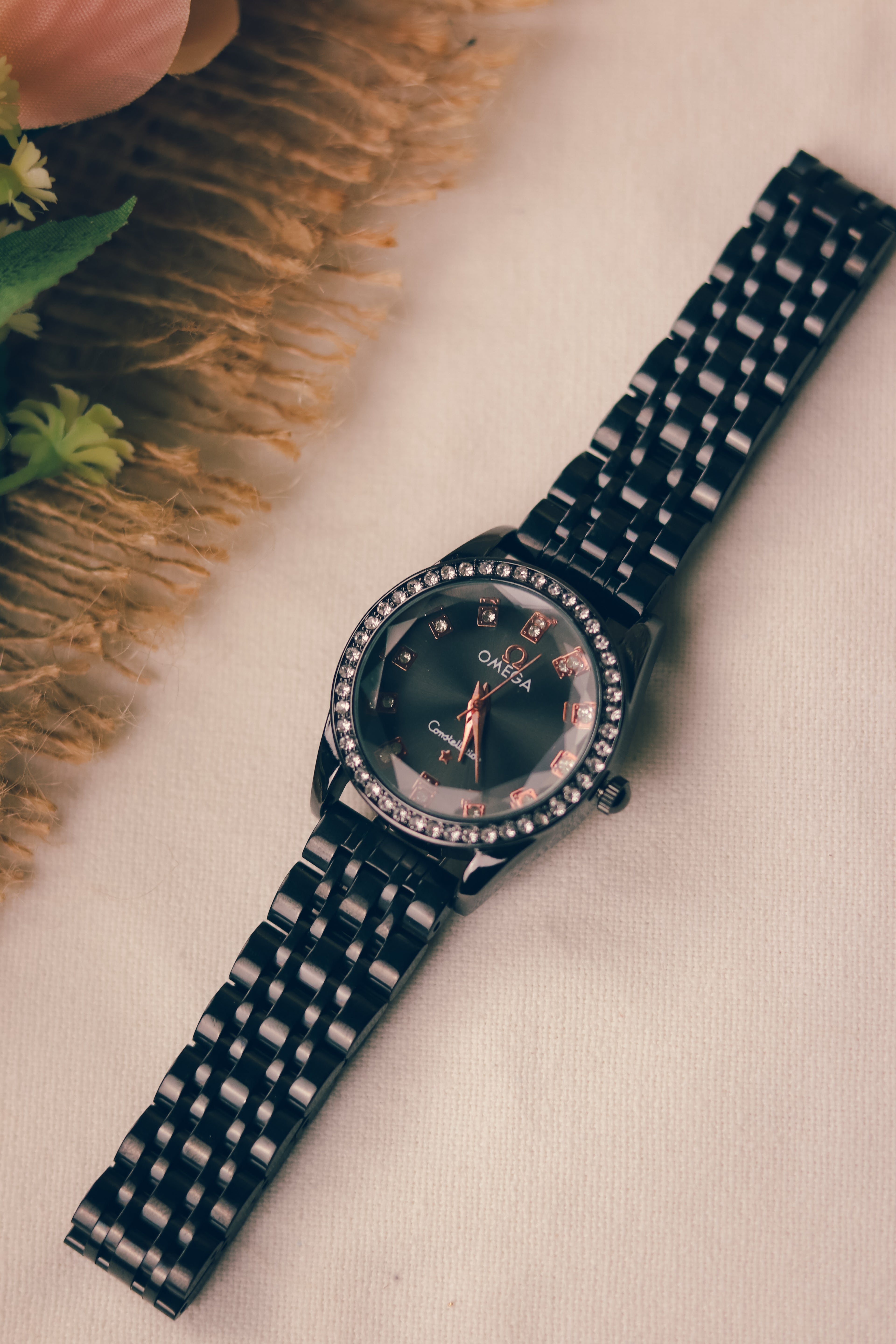 Omega Black Pearl Women Watch