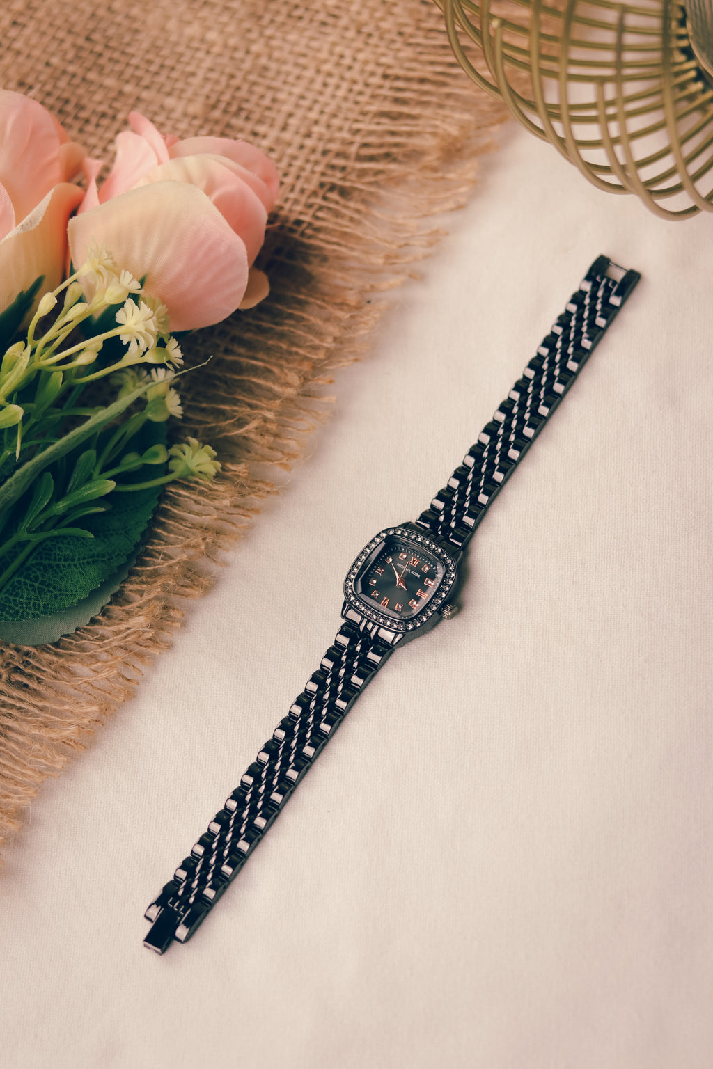 MK Square Black Dial Women Watch