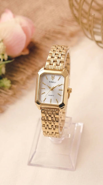 Ximli Premium Square Women Watch - White Dial