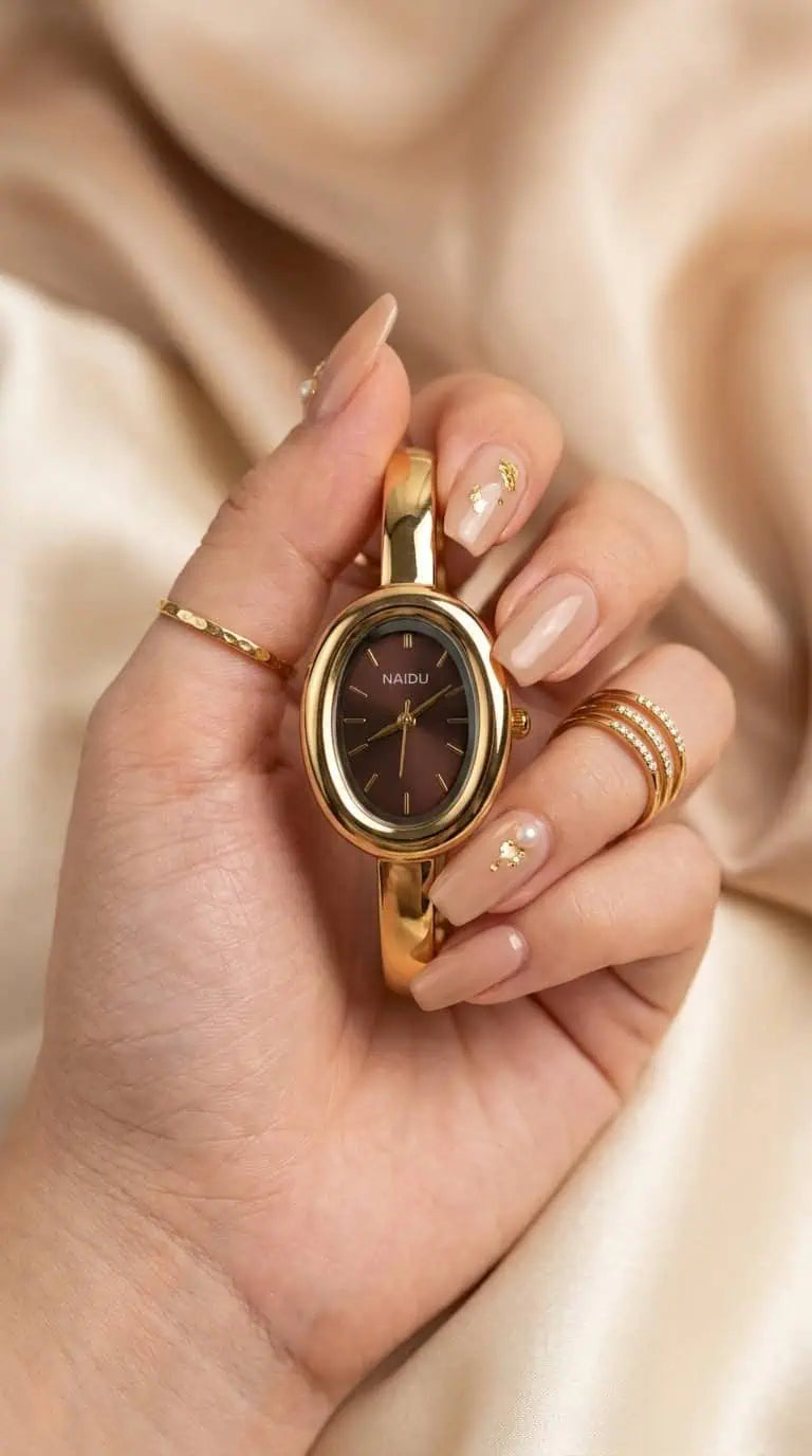 The Gilded Naidu Bangle Women Watch - Maroon