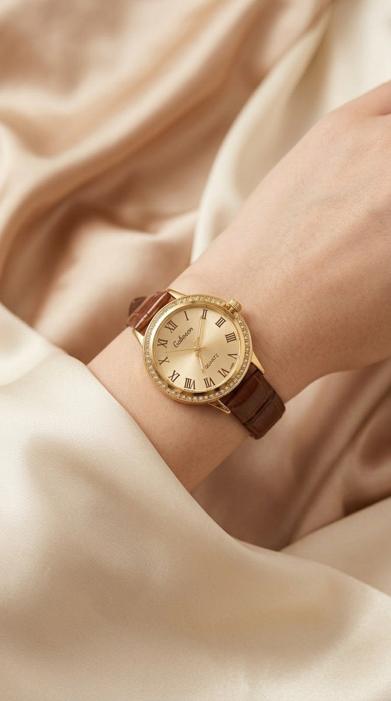 Cabosen Classic Brown Women Strap Watch