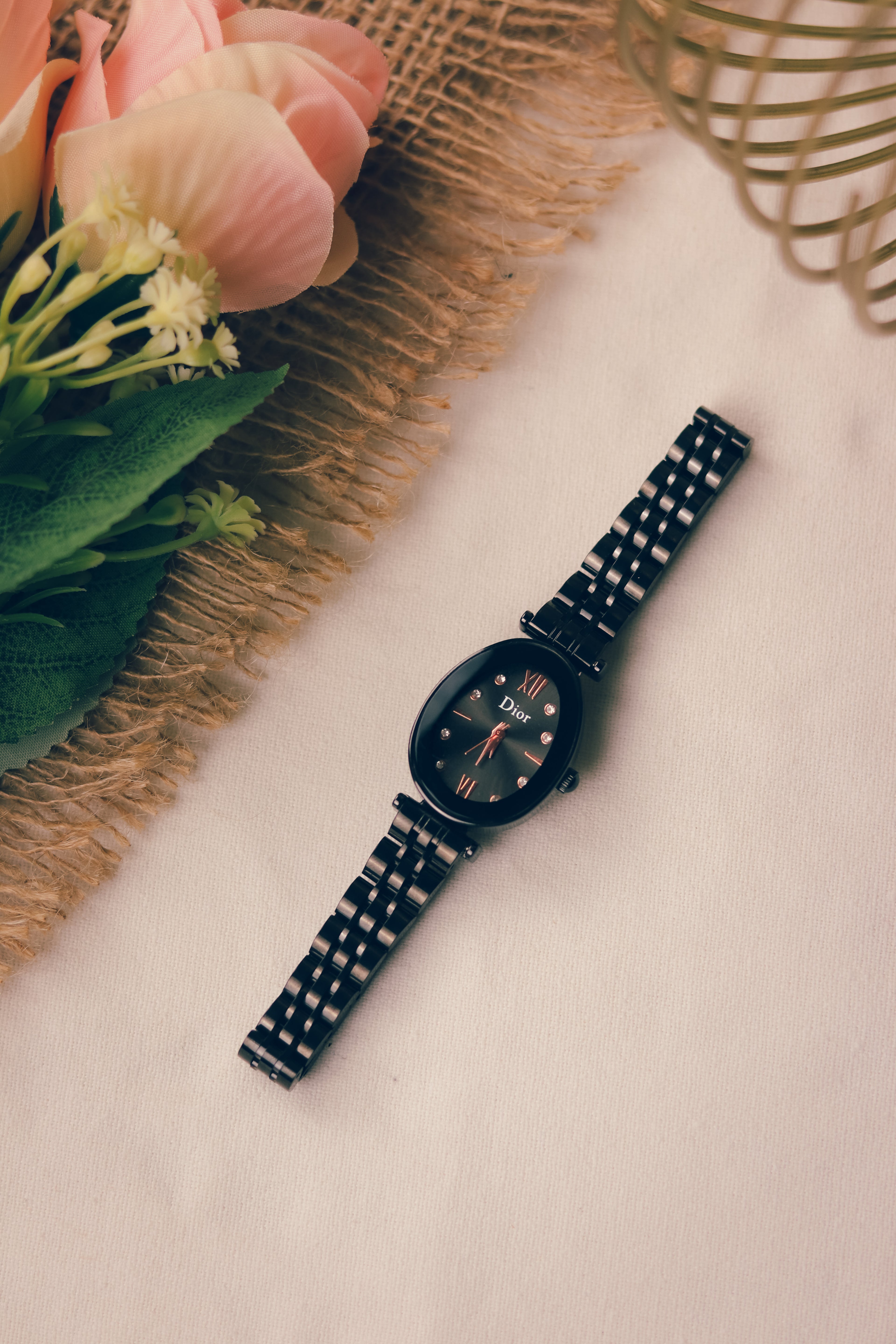 Dior Oval Black Women Watch