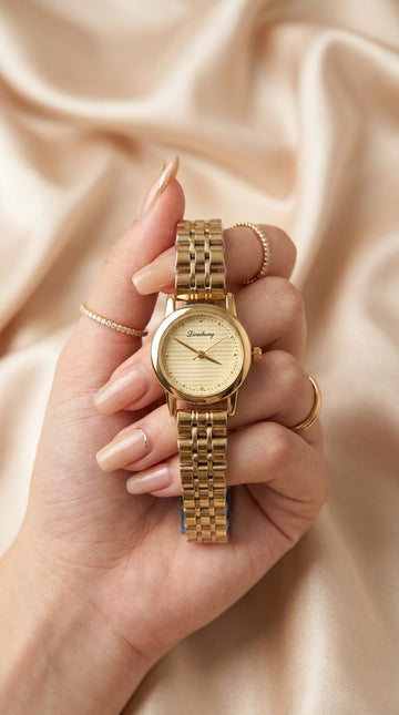 The Orchid Golden Women Watch - Golden Dial