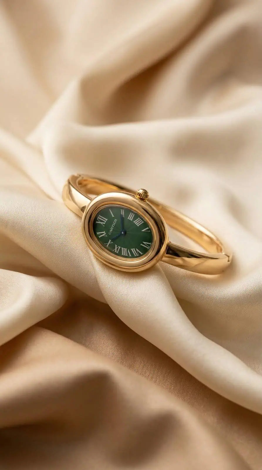 The Gilded Cartier Bangle Women Watch - Green