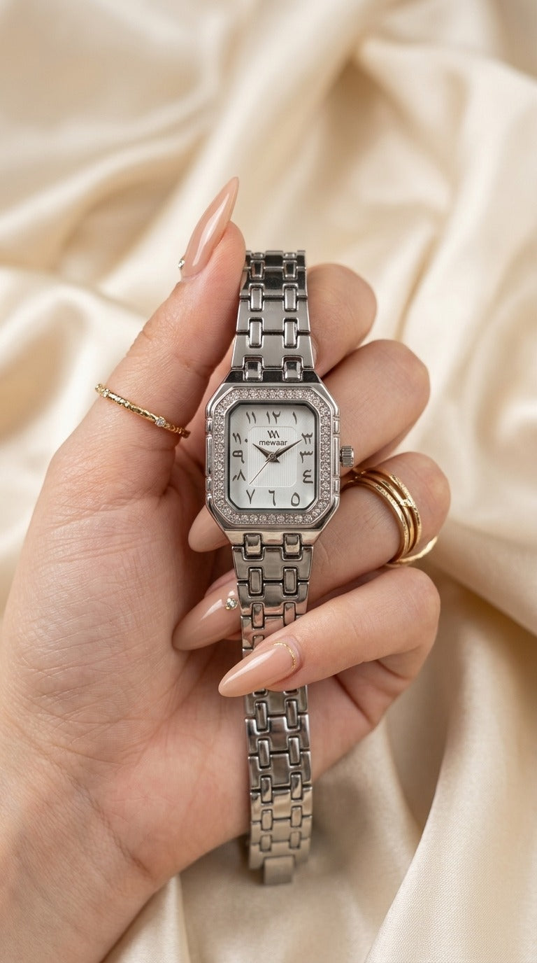 MW Square Silver Women Watch