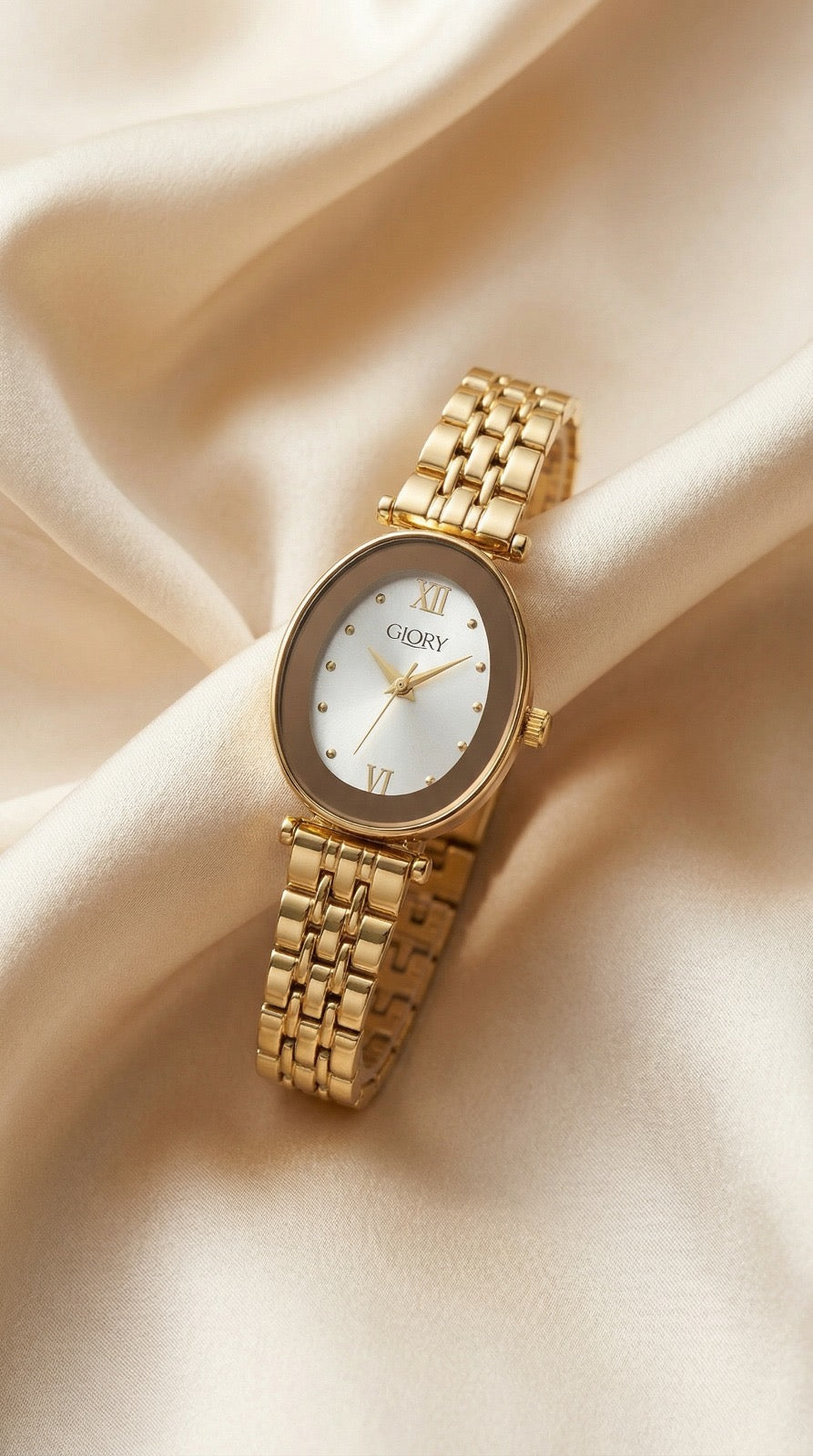 The Oval Classic Glory Women Watch - Golden