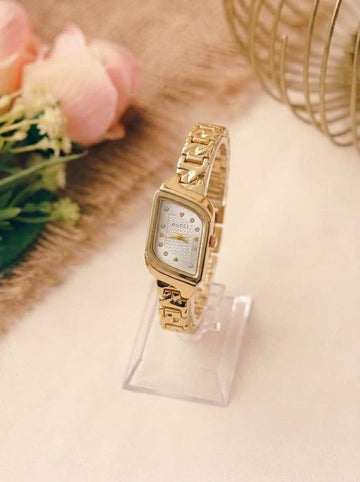 Gucci Whispering Golden White Dial Women Watch
