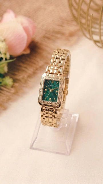 MK Rectangular Emerald Green Dial Women Watch