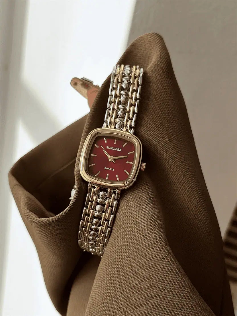 The Sunlifex Sparkle Women Watch - Red Dial