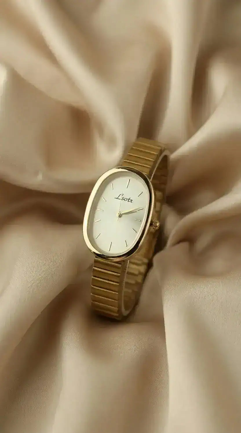 Lsotr Oval Golden Women Watch