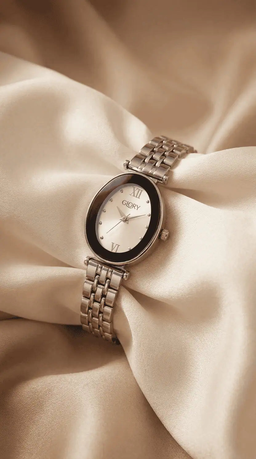 The Oval Classic Glory Women Watch - Silver
