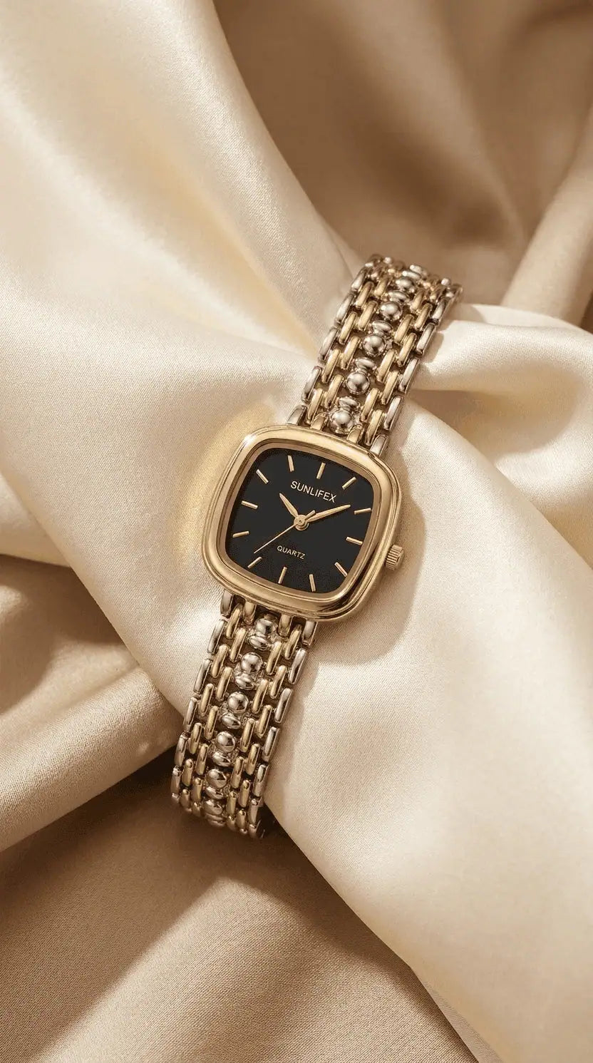 The Sunlifex Sparkle Women Watch - Black Dial