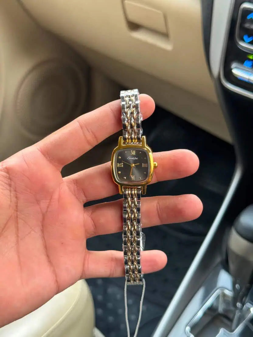 Sunlifex Empress Square Women Watch - Black Dial